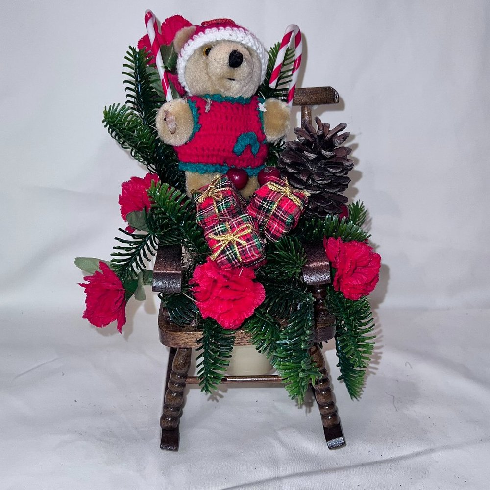 Teddy Bear Christmas Rocking Chair